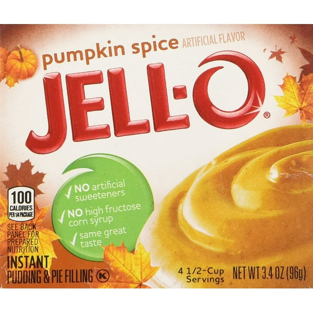 Kraft JellO Limited Edition Pumpkin Spice Flavor Instant Pudding and