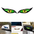 thumbnail image 1 of Car 2PCS Car Stickers Evil Eye Zombie Style Sunproof Waterproof Decal for Rearview Mirror 5x2in, 1 of 6
