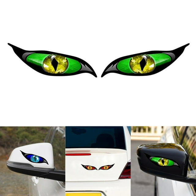 Autocollants de Voiture 2 Pcs Style Zombie Il Maléfique, Résistant au Soleil et Imperméable pour Rétroviseur 5x2in