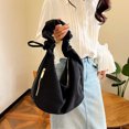 thumbnail image 4 of husxh Women Corduroy Hobo Handbag Ruched Shoulder Bag Adjustable Strap Slouchy Tote Bag with Zipper Hobo Purse for Work Travel, 4 of 8