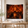 thumbnail image 5 of Armored Warrior on a Bridge Beneath a Blazing Dragon, Adventurous Fantasy for Dragon Fans, Warrior Castle Art, Graduation Gift, Tapestry Wall Hanging for Gaming Room and Den, 5 of 7