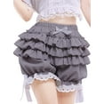 thumbnail image 3 of Michellecmm  Women's Fashion Shorts Fashion Lace Trim Layered Ruffle Short Pants, 3 of 7