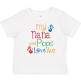thumbnail image 3 of Inktastic Nana and Pops Love Me Grandson Granddaughter Boys or Girls Baby T-Shirt, 3 of 5