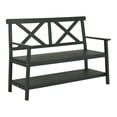 thumbnail image 3 of Safavieh Mayer Indoor/Outdoor 2 Seat Bench with Lower Tier, 3 of 10