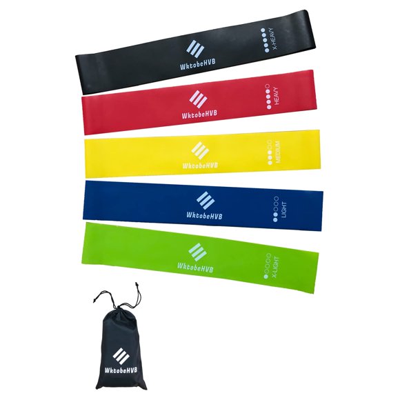 Bandas Elasticas De Resistencia WktobeHVB Set 5 Niveles Con Bolsa De Transporte