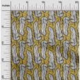 thumbnail image 2 of oneOone Rayon Yellow Fabric African Craft Projects Decor Fabric Printed By The Yard 56 Inch Wide, 2 of 4