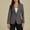 Dark Gray, variant on Women's Long Sleeve formal Notch Lapel Button Down Blazer Pockets Jacket