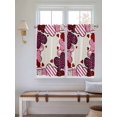 thumbnail image 2 of Valentine's Day Bathroom Window Curtain, Pink Strip Love Hearts Rustic Burlap Light Filtering Coffee Kitchen Curtains, Bedroom Living Room Curtains 2 Panel 84"x54", 2 of 6