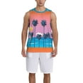 thumbnail image 4 of Easygdp Beach with Palm Trees Men's Mesh Basketball Jersey Quick Drying Sleeveless Shirts Fitted Muscle Tank Tops Sport Round Neck T-Shirt - XX-Large, 4 of 9