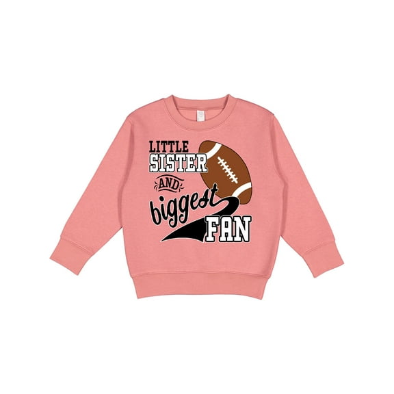 Inktastic Little Sister and Biggest Fan Football Player Toddler Sweatshirt
