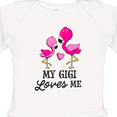 thumbnail image 4 of Inktastic My Gigi Loves Me with Two Flamingos Boys or Girls Long Sleeve Baby Bodysuit, 4 of 5