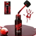 thumbnail image 2 of Joyfy 60ml Halloween Fake Blood, 2 oz Vampire Blood Makeup Gel,Halloween Blood Zombie Makeup,Vampire Makeup Kit for Adults,Halloween Costume Vampire Accessories, 2 of 5