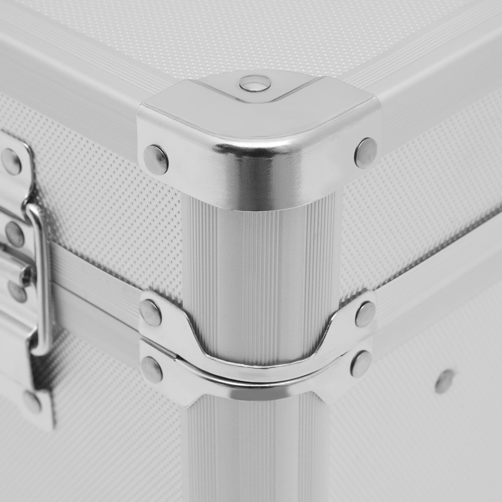 Wildnix Aluminum Alloy File Organizer Box with Dual Combination Lock, Label Holder, and Protective Wrapped Corners for Secure Storage