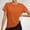 Orange, variant on Workout Tops For Women Breathable Loose Fit Yoga Shirts Short Sleeve Running Gym Athletic Tee Top Womens V Neck Womens Short Sleeve Shirts Was Out Long Sleeve Stripe Tee Teen T Shirt Womens Workout