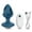 Blue, variant on XBONP Anal Butt Plug Vibrating Male Wireless Remote Control Butt Plugs Prostate Massagers Anal Vibrators Sex Adult Toys for Men Black