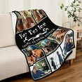 thumbnail image 4 of Custom Blanket with Photos Text, Personalized Blanket with Pictures Aniversary Gifts for Mom, Dad,Families,Boyfriend,Girlfriend,Kids, Christmas Blanket., 4 of 6