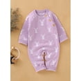 thumbnail image 2 of Bagilaanoe Newborn Baby Girl Boy Jumpsuit Long Sleeve Bunny Print Romper Overalls 3M 6M 12M 18M Infant Long Pants Outfits, 2 of 8