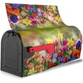 thumbnail image 2 of Colorful Tulip Flowers Mailbox Covers, Spring Floral Magnetic Post Box Cover Wraps Large Size 25.5x21 in for Garden Yard Decor, 2 of 7
