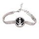 thumbnail image 1 of Pulsera de tobillera de cadena de tenis Unbranded joyería de diamantes tamaño ajustable negro blanco, 1 of 3