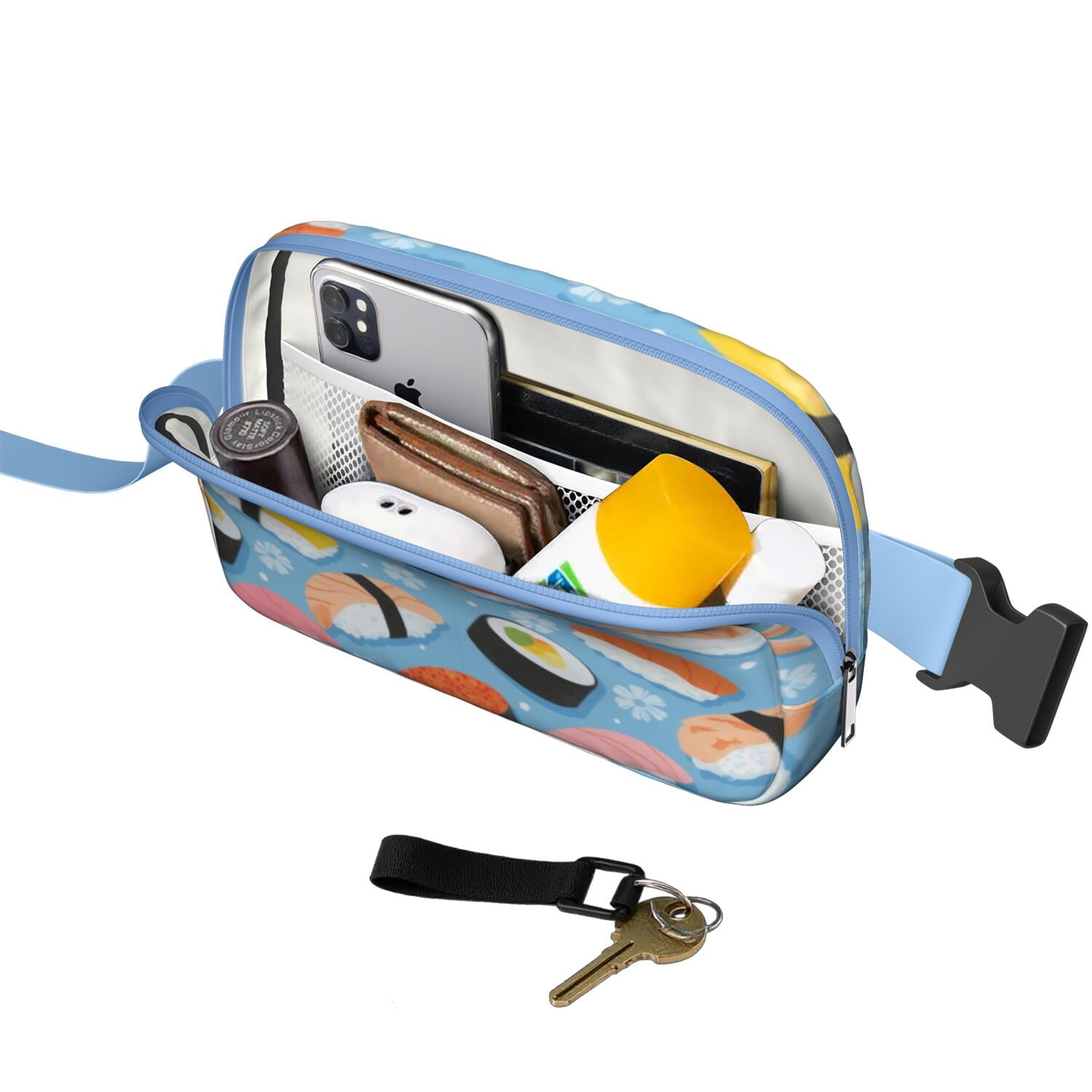 Waist Packs Bag Sushi Waist Bag Running Belt Bag for Jogging for Women Casual Waist Packs with Adjustable Strap Waterproof Belt Bag for Workout Running Travelling