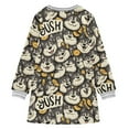 thumbnail image 6 of Girls' long-sleeved dress Husky Coin Girls' A-line dress with ribbed cuffs Soft and comfortable, 6 of 6