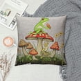 thumbnail image 2 of QZHH  Throw Pillow Covers for Couch  Frogs On Mushroom Bed Or Sofa Pillows Case Cartoon Cute Leap Adorable Amphibian Animal Green Red Spots Decorative Square Cushion Covers, 2 of 5