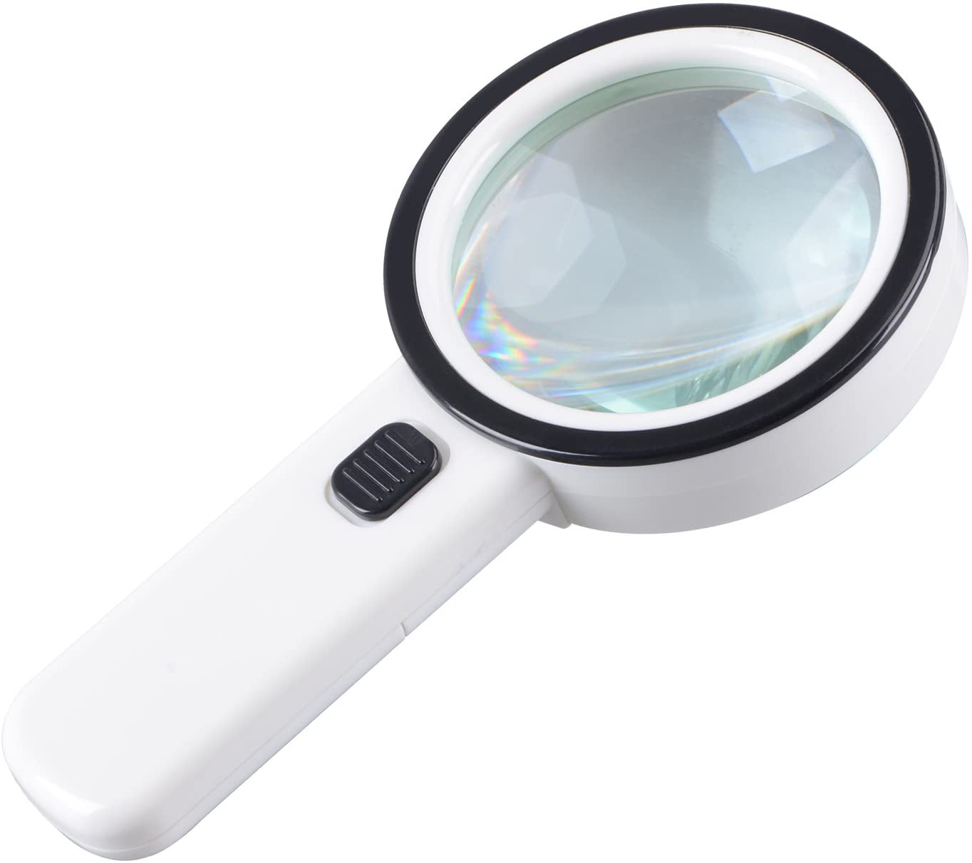 Portable Round 26mm Dia Lens Plastic Frame Magnifier Magnifying Glass Black 