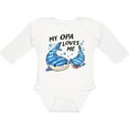 thumbnail image 3 of Inktastic My Opa Loves Me- whale shark Boys or Girls Long Sleeve Baby Bodysuit, 3 of 5