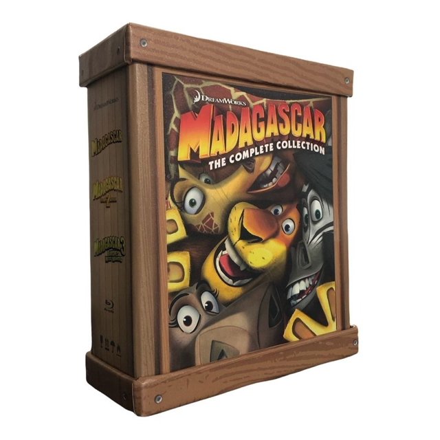 Madagascar 1 2 3 Trilogia Boxset Peliculas Blu-ray Warner Bros Blu Ray