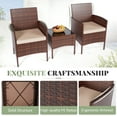 thumbnail image 3 of ELPOSUN 3 Piece Outdoor Patio Furniture Set Bistro Set with Coffee Table, Wicker Rattan Conversation Sets for Backyard, Porch, Poolside (Beige), 3 of 8