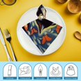 thumbnail image 6 of WERPE Cat Butterfly Cloth Napkin Reusable Gift Polyester 2 PCS, 6 of 7