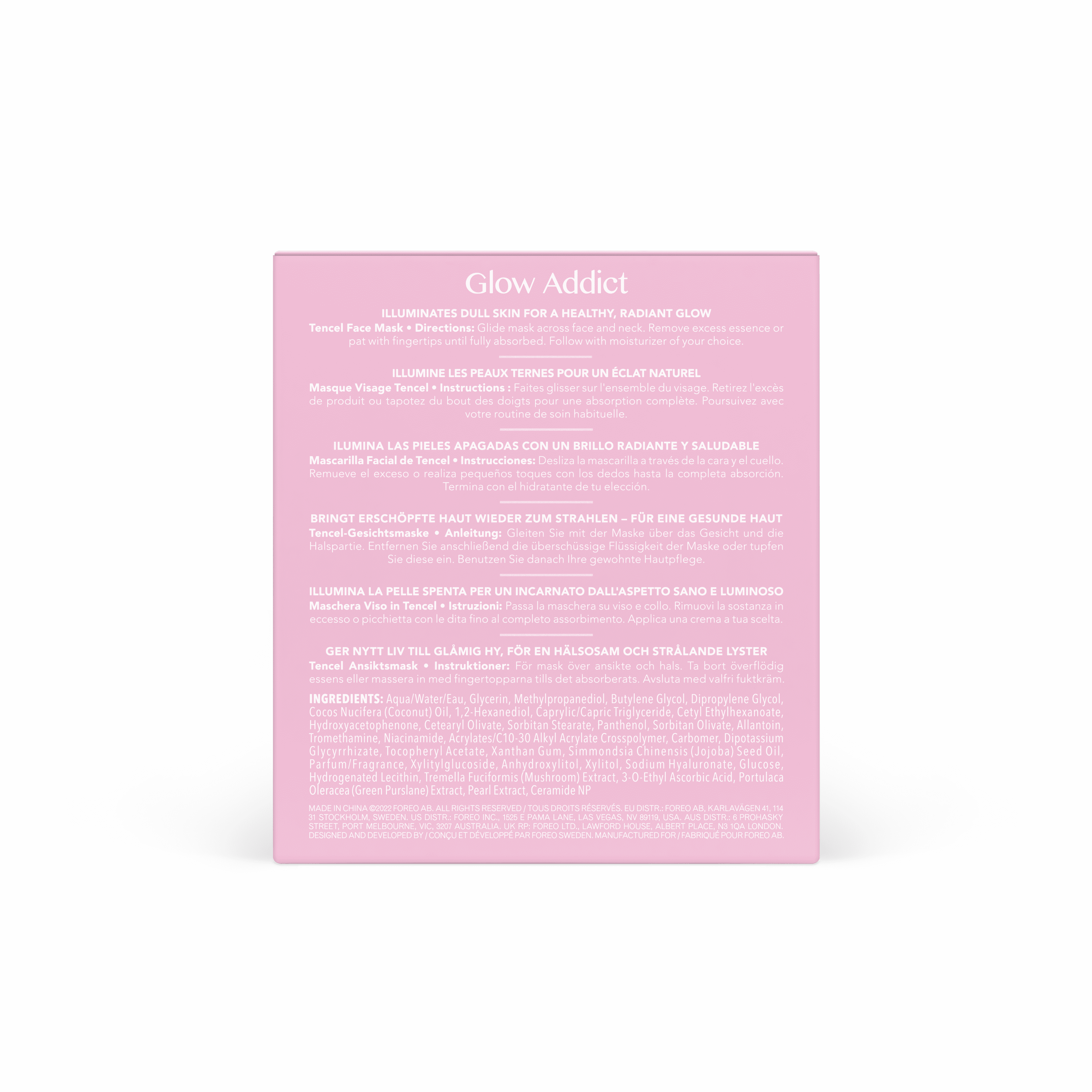 FOREO UFO 3 Set - 5-in-1 Full-spectrum Facial LED Mask Device + 30 Anti Aging Hydrating Face Masks Beauty (5 x 6)