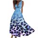 thumbnail image 1 of Vestido Corto de Verano de Moda sin Mangas con Cuello en V Impreso Vestido Casual Grande Del Doblado para Diario, 1 of 5