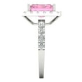 thumbnail image 3 of Halo Engagement Ring for Women - 3.84ct Simulated Pink Diamond in 14K White Gold Promise Ring, 3 of 6