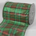 thumbnail image 2 of The Ribbon People Green and Brown Plaid Ribbon 6" x 20 Yards, 2 of 2