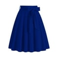 thumbnail image 4 of vigerkar Women Retro Skirts Vintage Style High Waist Flared A-Line Rockabilly Swing Skirt with Pocket BU2, S, 4 of 4