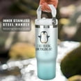 thumbnail image 2 of 30 oz Penguin Tumbler with Handle Gifts for Penguin Lover 30oz Stainless Steel Travel Cup Mug Water Bottle, 2 of 6