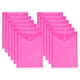 thumbnail image 1 of Bolsa de archivo adhesiva vertical Desiderio de 12 piezas, material de oficina, bolsa de archivo adhesiva, bolsa de información de plástico transparente de color simple, rosa, 1 of 5