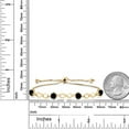 thumbnail image 2 of Gem Stone King 2.20 Ct Round Black Diamond 18K Yellow Gold Plated Silver Keren Hanan Women Adjustable Infinity Tennis Bracelet, 2 of 3