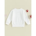 thumbnail image 4 of Luethbiezx Christmas Sweatshirts for Toddler Girls with Letter/Santa Print, 4 of 9