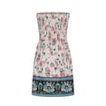 thumbnail image 7 of Viadha Summer Dress Women's Bohemian Style Strapless Elastic Band Dress Without Sleeves Strapless Bra Fashionable Floral Print Dress, 7 of 7