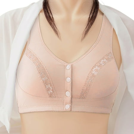 LARUYEKO Womens No Steel Ring French Womens Front Close Bra T Back Plus Size Seamless Unlined Bra for Large Bust Lactation Underwear Potty Patrol Womens Lace Lingerie Set with Robe Lace Shorts Set