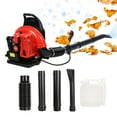 thumbnail image 2 of Floseru Backpack Leaf Blower, 2-Cycle Engine 665CFM Air Volume Tank Leaf Blower 63CC Gas Powered Blowers Snow Blower for Lawn Care Road Cleaning, 2 of 10