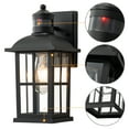 thumbnail image 3 of C Cattleya Matte Black Motion Sensor Outdoor Wall Lantern,Dusk to Dawn Exterior Light Fixture with Clear Glass, 3 of 8