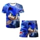 thumbnail image 2 of 20204 Nuevo conjunto de camiseta y pantalones cortos de dos piezas para niños del anime japonés "Sonic", camiseta de verano para niño y niña + pantalones cortos de playa, 2 of 5