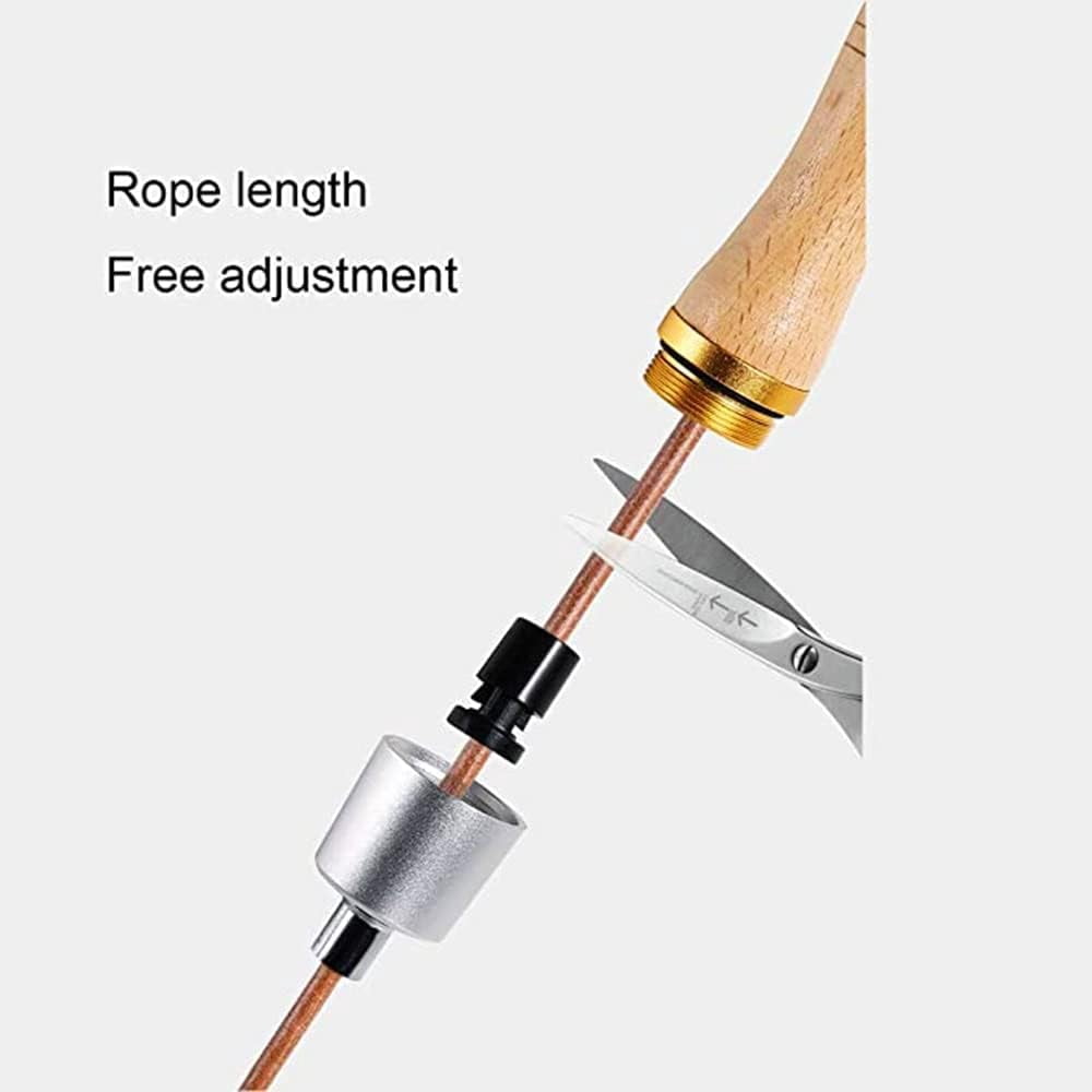 Adjustable Leather Skipping Rope Pure Wooden Handle and Swivel Bearing Design Suitable for Fitness Venues and Home Fitness Exercises