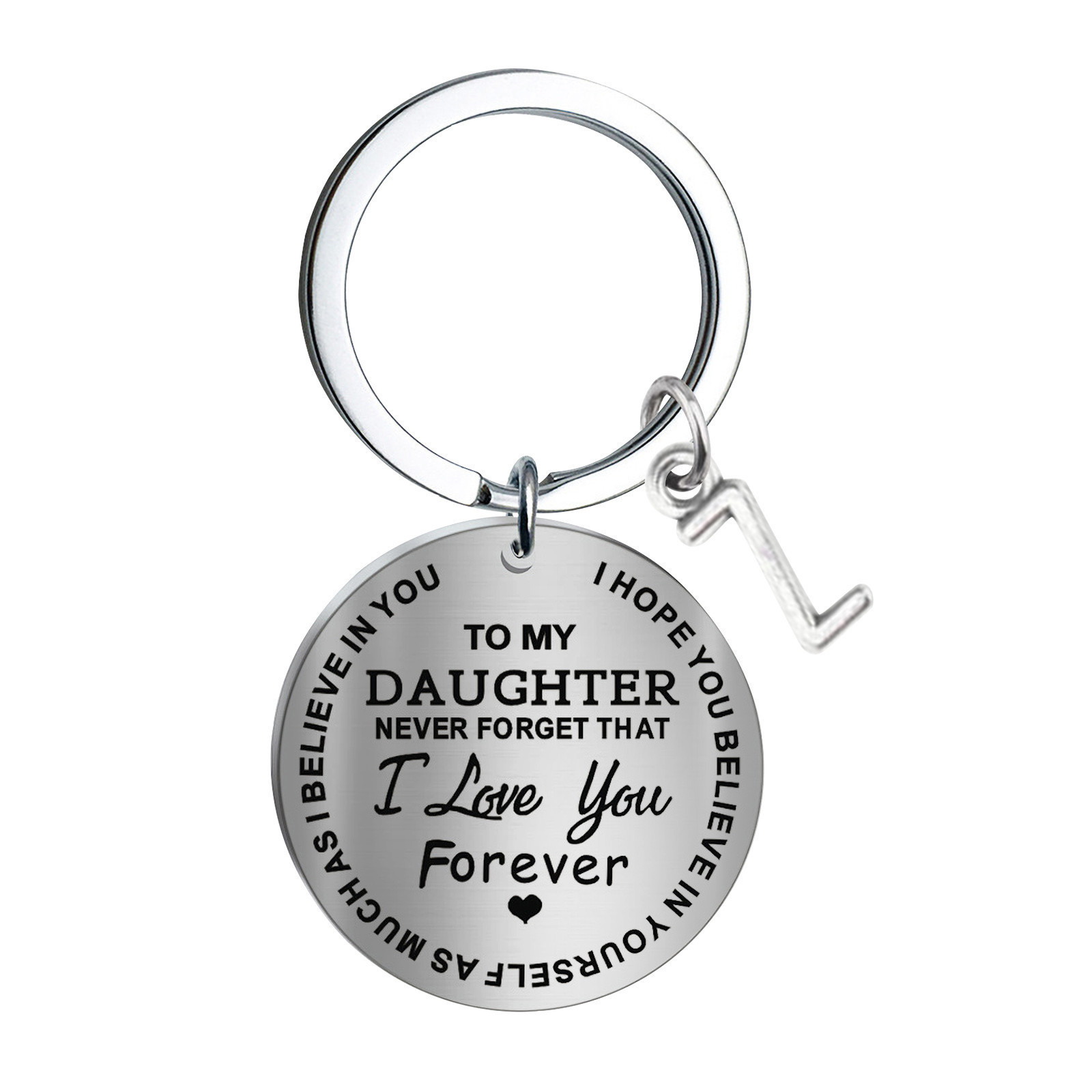 Cool Keychains Name Stainless 3cm DIY My Last Steel Creative 26 To