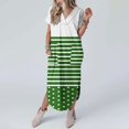 thumbnail image 3 of Vestido de Manga Corta para las Mujeres, Vestido Casual de Cuello en V de Bolsillo de Impresión de Moda Sexy Hecho de Poliéster Ligero para el Verano, Vestido de Verano para las Mujeres, 3 of 5