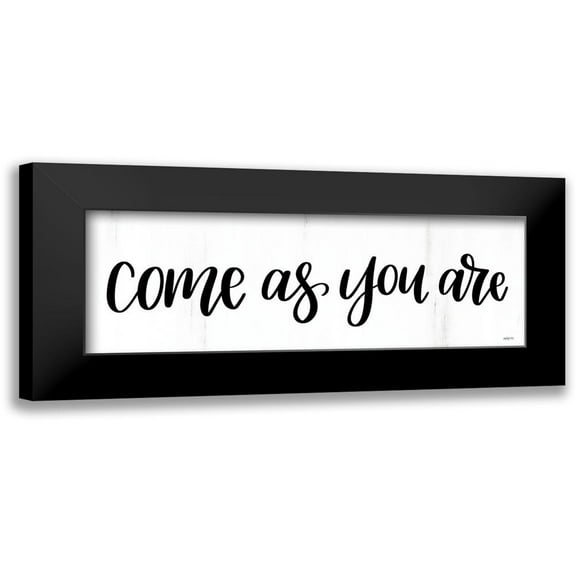 Imperfect Dust 14x7 Black Modern Framed Museum Art Print Titled - Come As You Are