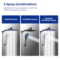 thumbnail image 6 of JOMOO 12 Inch Rainfall Shower Head High Pressure 10 Spray Filtered Shower Head with Handheld Combo, with Extension Arm, 71" Shower Hose, 6 of 13